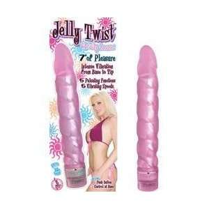  Jelly twist vibrating arouser pink