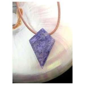  AAA CHAROITE FACETED DIAMOND PENDANT 37mm~ Everything 