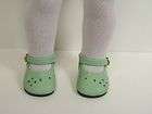 LT GREEN Heart Cut out Doll Shoes FOR AMERICAN GIRL♥