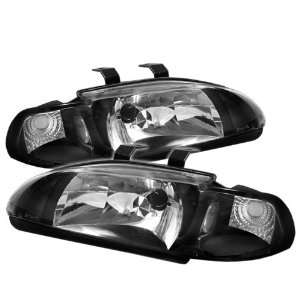  Spyder Auto (DOT) Honda Civic 2/3D 1PC Headlights Black 
