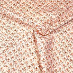 Retro Cotton Quilting Cotton Fabric Peach on Ivory Calico, Floral By 