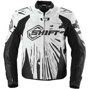  Shift Racing Vertex Leather Jacket   X Large/Black/White 