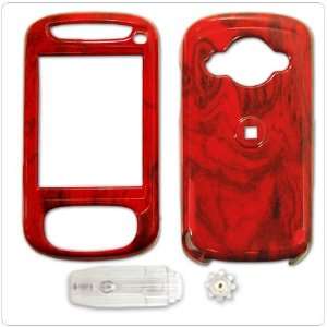  Red Rose Wood Design w/ Belt Clip For HTC 8525 PDA Smartphone Case 