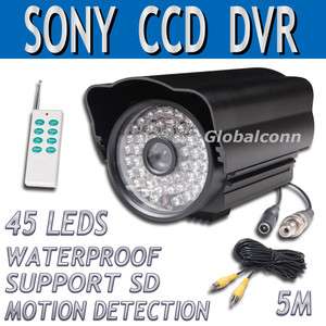 45 LEDs Sony CCD Waterproof IR Security Camera DVR CCTV  