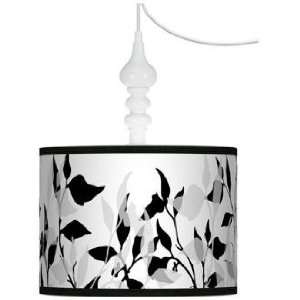  Tree Tone Leaves 13 1/2 Wide White Swag Chandelier