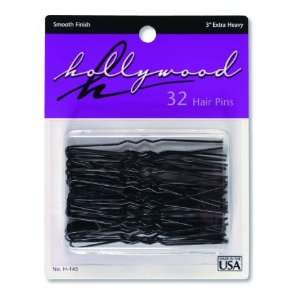  Hollywood 3 Hair Pins Black   32 Count Beauty