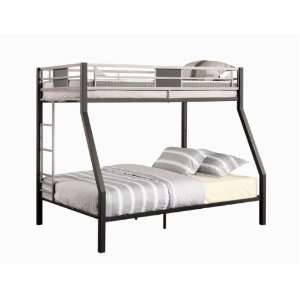   Home Products Screen Twin Over Full Bunk Bed, Silver