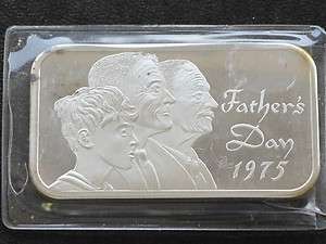 1975 FATHERS DAY SILVER ART BAR MADISON MINT A9916  