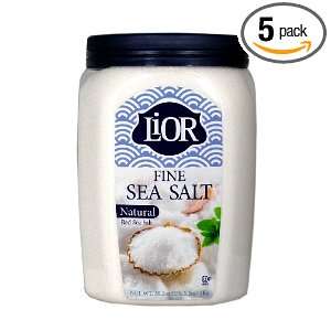 LIOR Table Salt, 35.2 Ounce Boxes (Pack of 5)  Grocery 