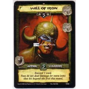    Conan CCG #082 Will of Iron Single Card 1R082 Toys & Games