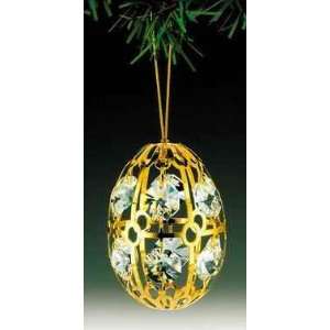  Egg 24k Gold Plated Swarovski Crystal Ornament