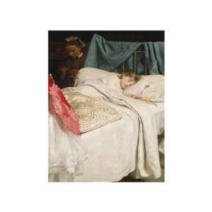  Sleeping by John Everett Millais. size 11.5 inches width 
