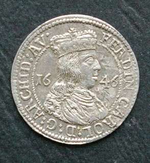 AUSTRIA   TYROL   FERDINAND CARL   3 KREUZER   1646   silver coin 