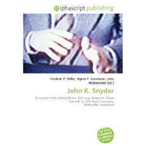  John K. Snyder (9786133788114) Books
