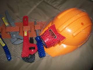 Construction or carpenter tool belt & light up hard hat  