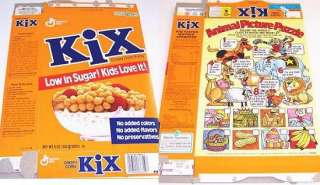 1992 Kix Cereal Box hh015  