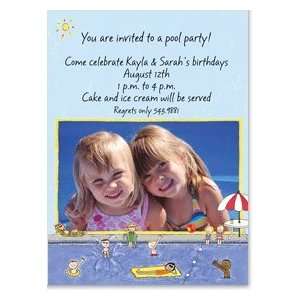  Swimming Pool Photo Card Invitation