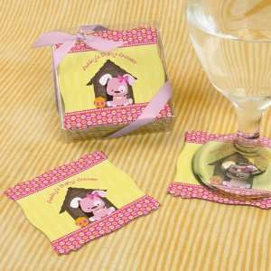   Set of 15 Baby Shower Coasters   Personalized Baby Shower Favors Baby