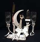 Country Western Wedding Cake topper LOT Glasses knife s