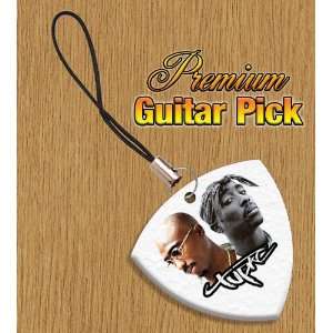  2pac Tupac Mobile Phone Charm Bass Guitar Pick Both Sides 