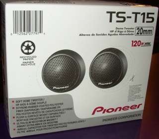 PIONEER CAR TWEETERS SPEAKERS TS T15 NEW 3/4 SOFT DOME TST15 