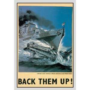  Back Them Up (Submarines) 12x18 Giclee on canvas