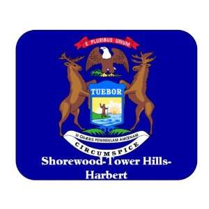 US State Flag   Shorewood Tower Hills Harbert, Michigan (MI) Mouse Pad