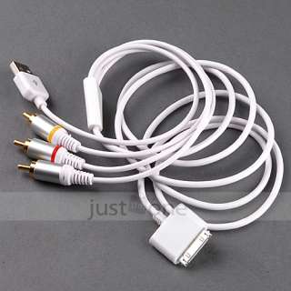 for Apple iPhone iPod AV TV RCA Cable Converter Adapter  