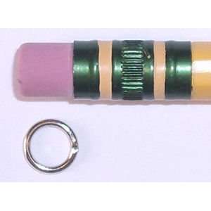  Bag of 50 Small Silver Tone Jump Rings   1/4 Diameter 