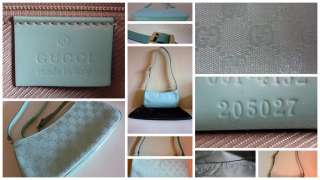 GUCCI Monogram Turquoise Small Bag Purse Handbag  