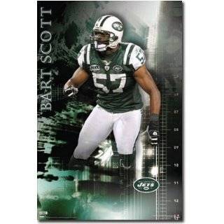 New York Jets (Bart Scott) Sports Poster Print   22x34 custom fit with 