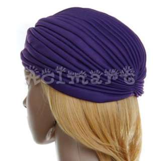 HOT Chemo Turban Towel Head band Wrap Hat Cap 5 Color  