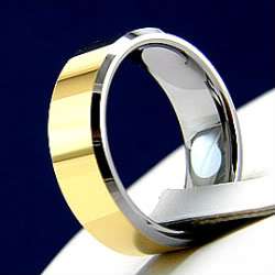 3pcs TUNGSTEN Gold HIS HERS Engagement Wedding Ring SET  