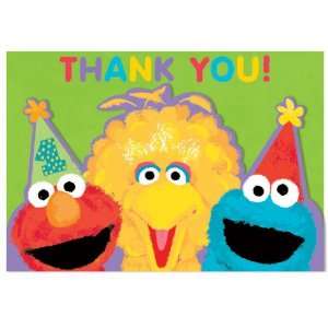  Lets Party By amscan Sesame Street 1st   Thank You Notes 