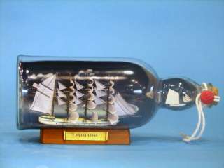 Flying Cloud Sky Model Ship in Glass Bottle 11 Decor  