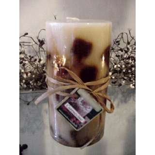  Cappuccino Coffee Scented Round Pillar Candle 23 Oz.