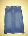 Talbots Womens Cotton Jean Skirt   Blue   Sz 12   MSRP  $119   NWOT