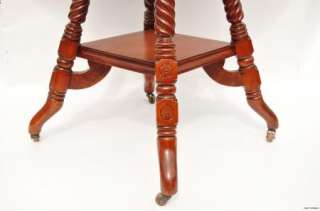 Hunzinger Style Ornate Victorian Walnut Side Table from the 1900s 
