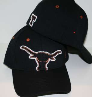 TEXAS LONGHORNS BLACK XRAY FITTED HAT NWT SIZE M/L  