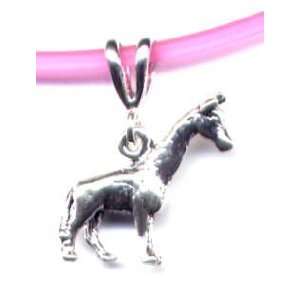  16 Pink Giraffe Necklace Sterling Silver Jewelry