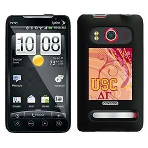  USC Delta Gamma swirl on HTC Evo 4G Case  Players 