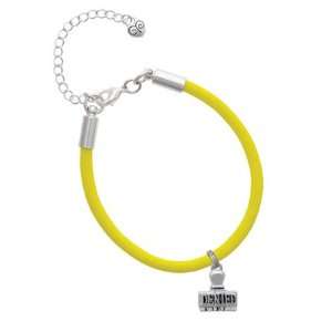 Denied Stamp Charm on a Yellow Malibu Charm Bracelet
