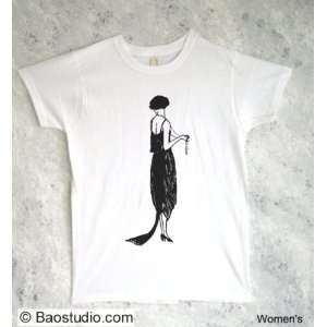  Vintage Flapper Girl   Pop Art Graphic T shirt (Womens 