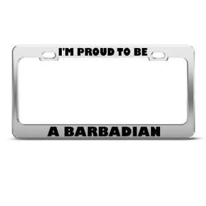  IM Proud To Be Barbadian Barbados license plate frame 