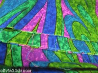   Psychedelic print mod retro sewing dress fabric 60s 70s Trippy  