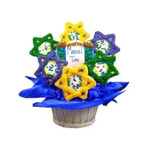 Jewish Stars and Torah Cookie Cuties Basket  Grocery 