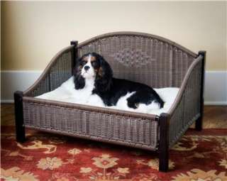 NEW Wicker Dog Bed with Pet Cushion Pillow easy clean  