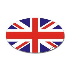  British Flag Euro Flag Oval Sticker by  
