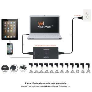  Morewer (TM) New Unversal Slim AC Adapter and Laptop Car 