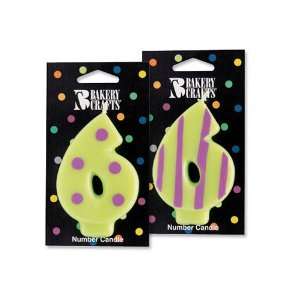  Bakery Crafts Stripes & Dots #6 Candles